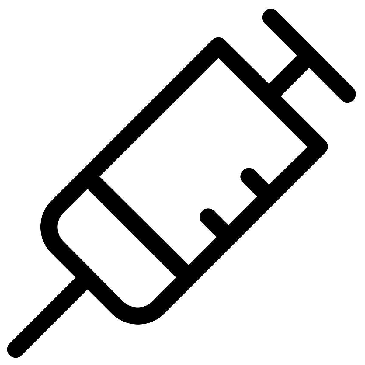 pastel glyph style 주사기 icon