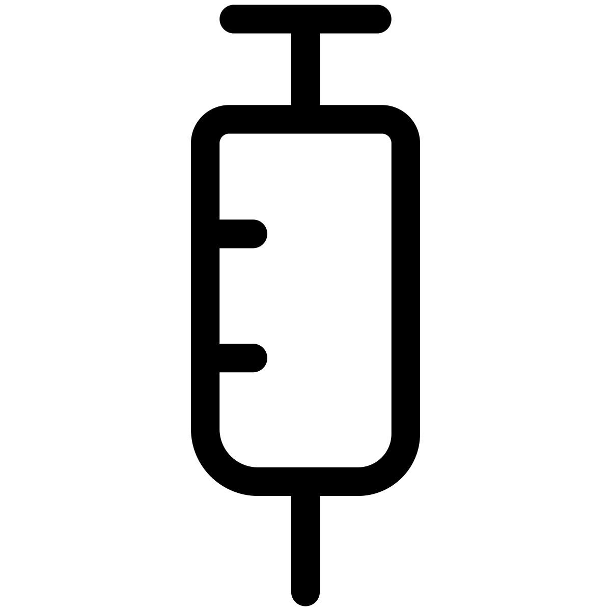 pastel glyph style 주사기 icon