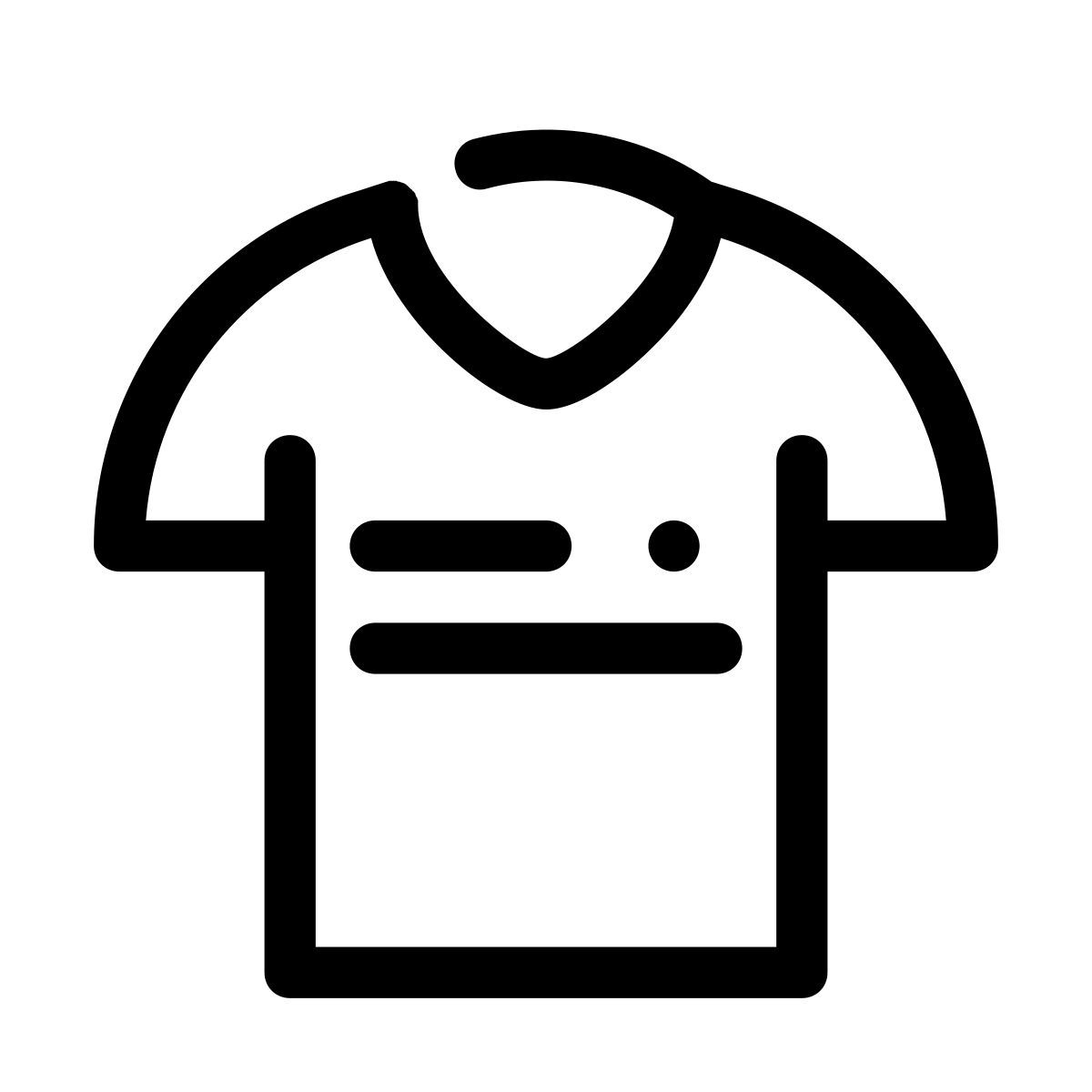 pastel glyph style t shirt icon