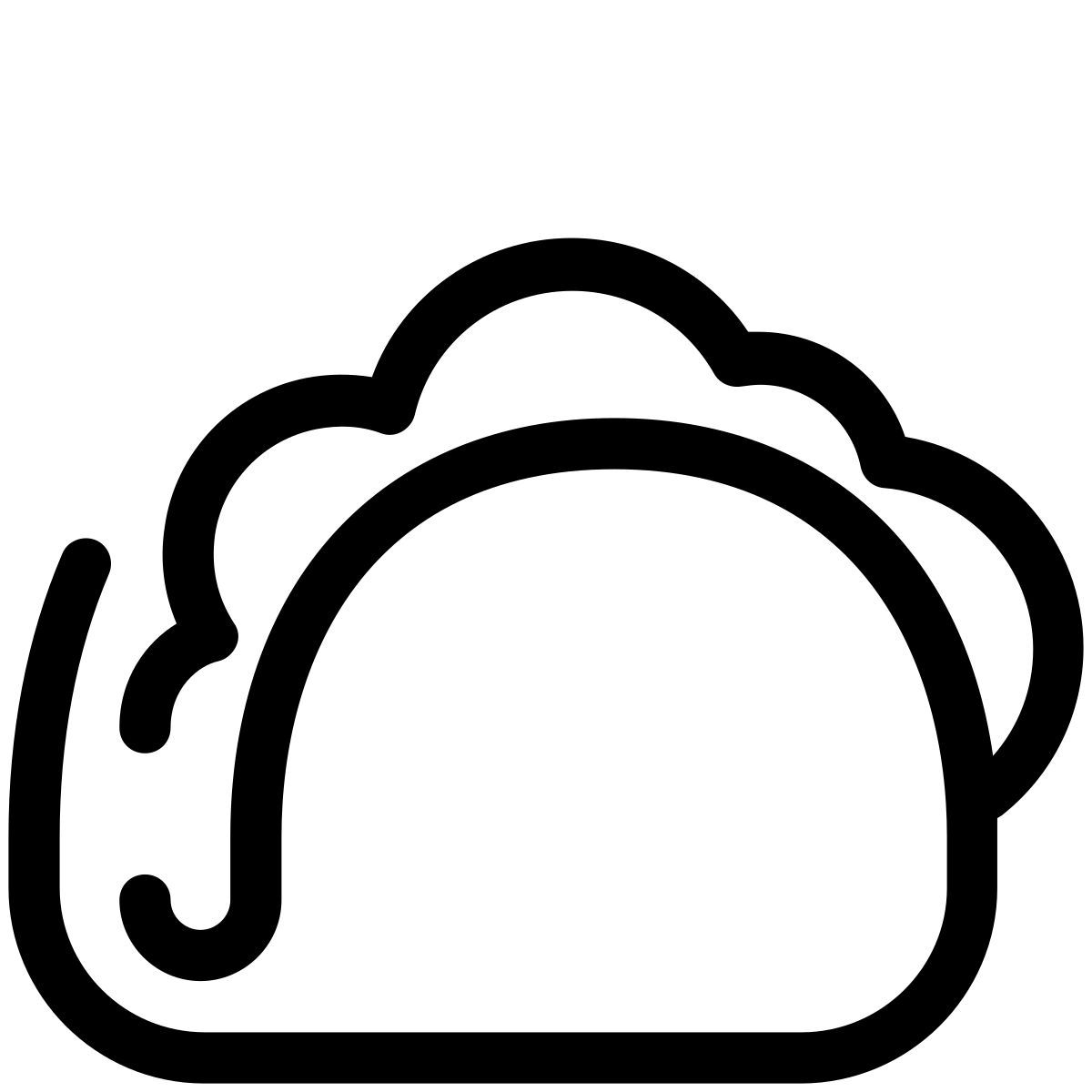 pastel glyph style 타코 icon