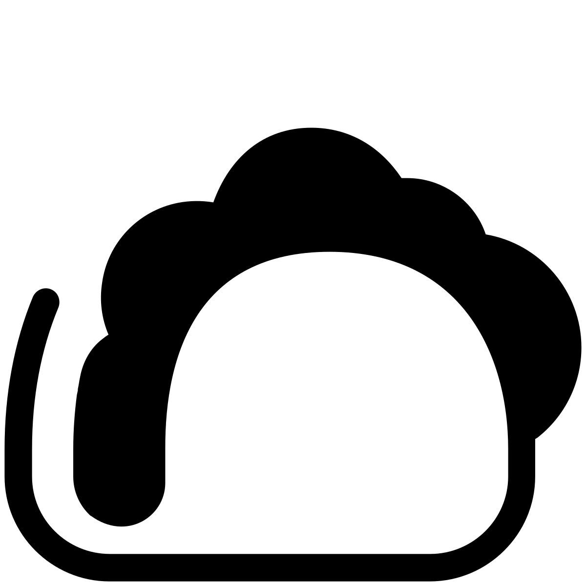 pastel glyph style 塔克饼 icon