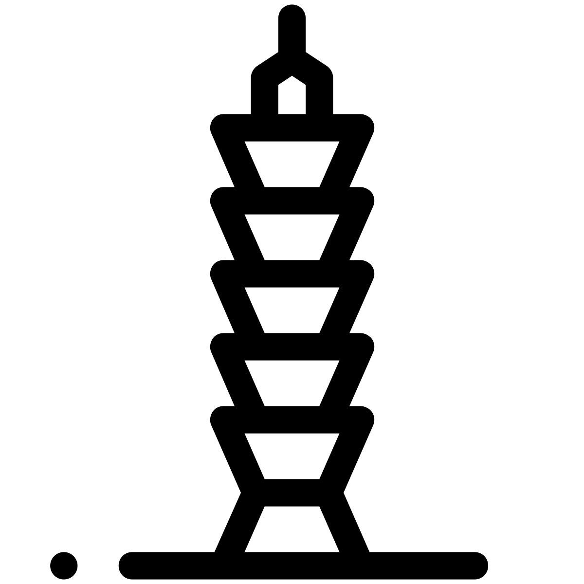 pastel glyph style taipei towers icon