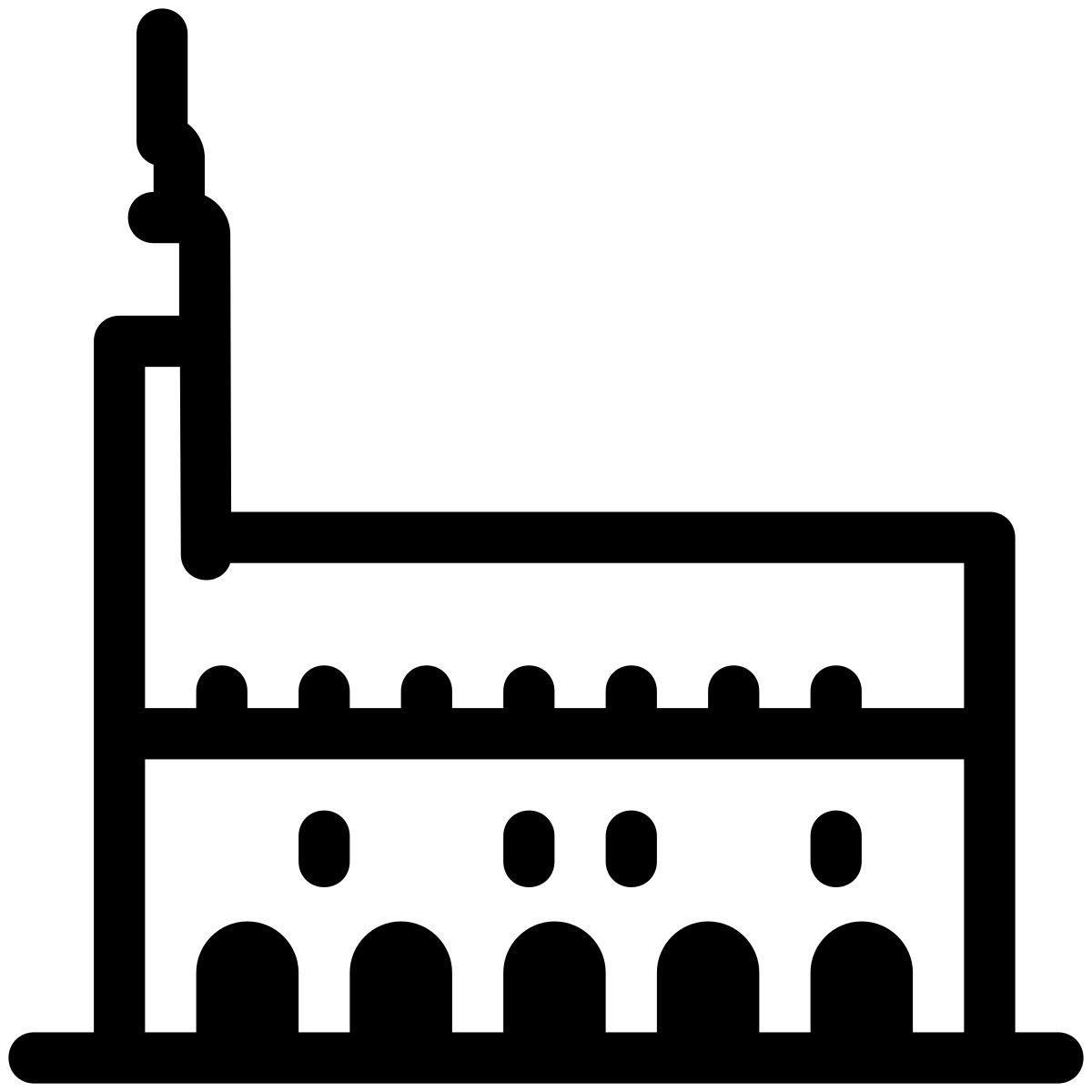 pastel glyph style tallinn tower icon