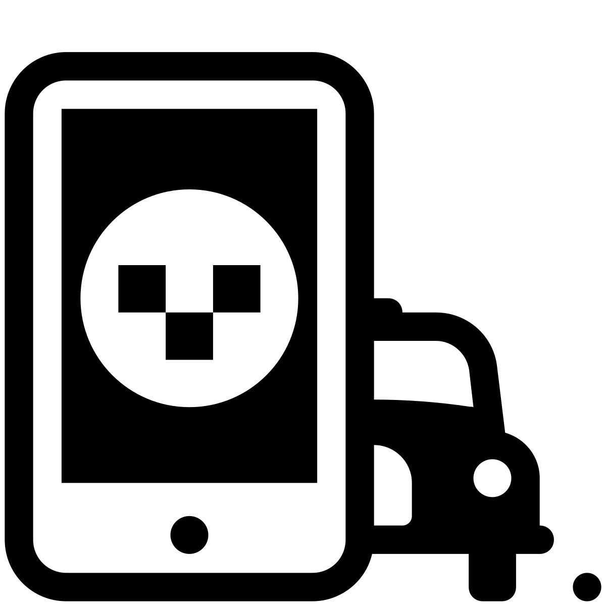 pastel glyph style applicazione per servizi di trasporto di veicoli per il trasporto di taxi per autovetture 40 icon