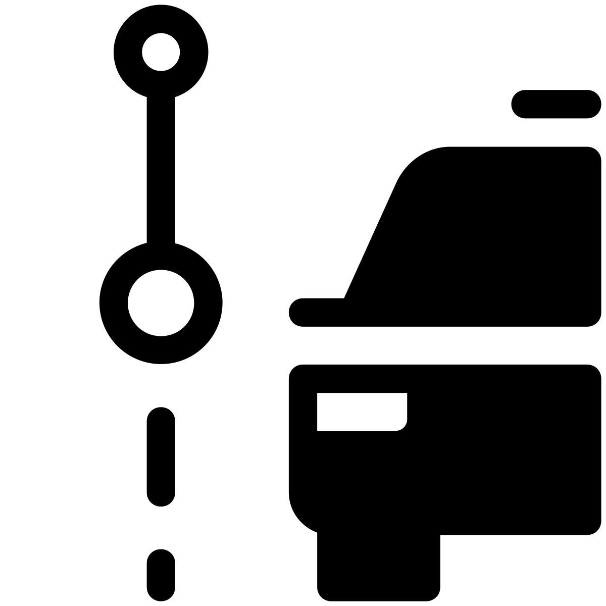 pastel glyph style taxi next stop icon