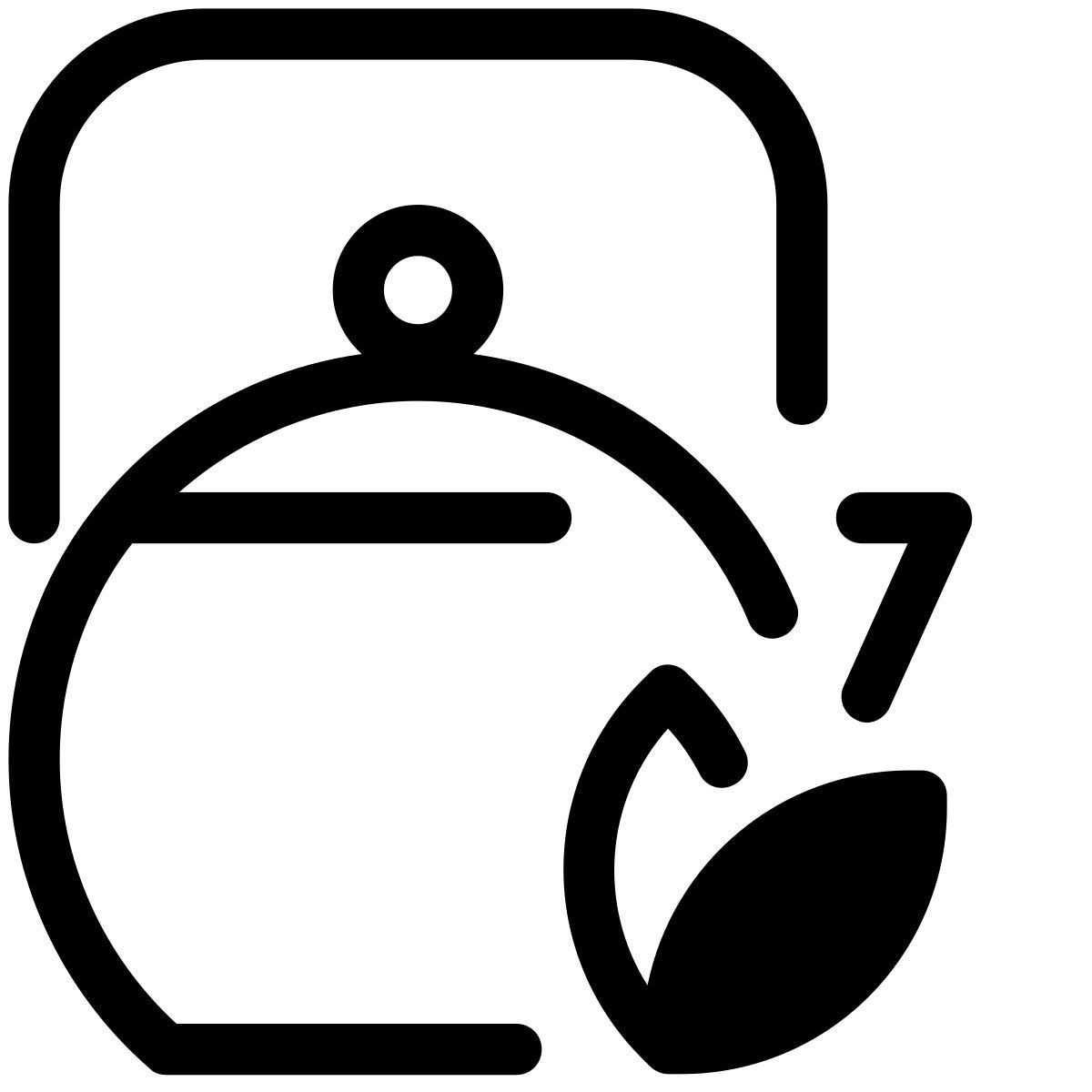 pastel glyph style té icon