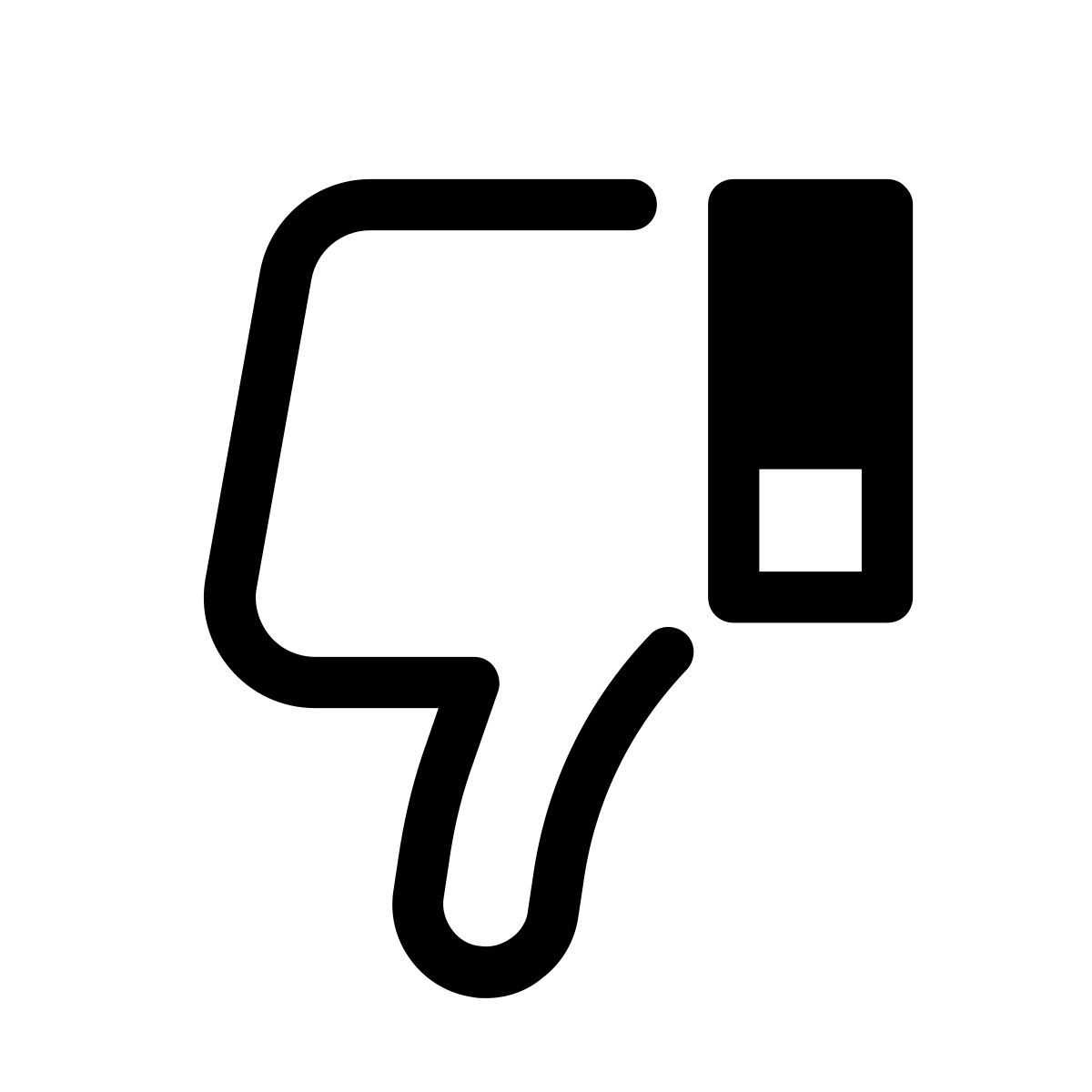 pastel glyph style daumen runter icon