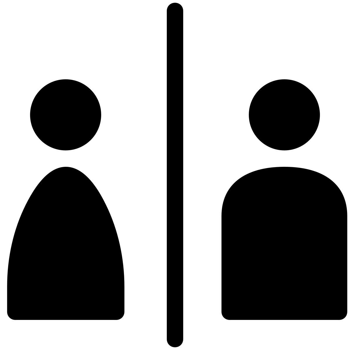 pastel glyph style 화장실 icon