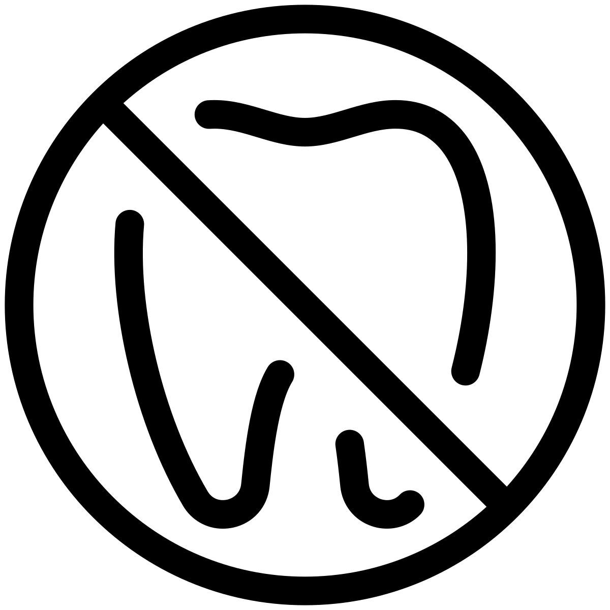 pastel glyph style estrazione del dente icon