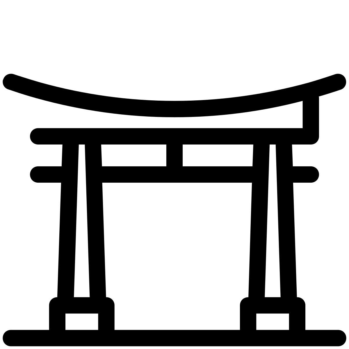 pastel glyph style torii icon