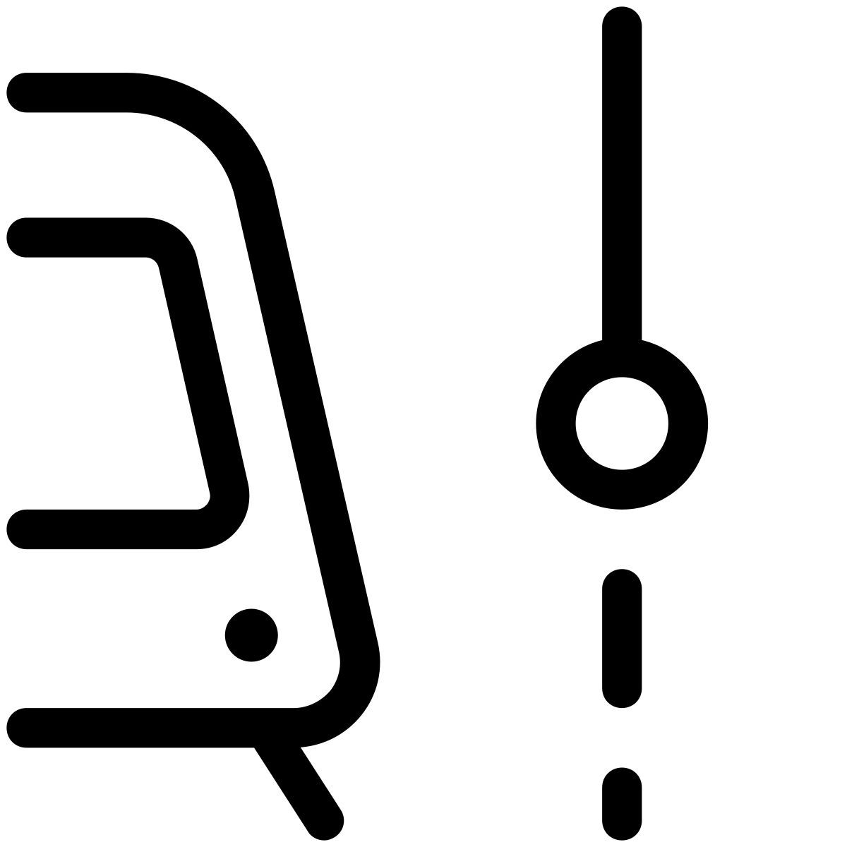 pastel glyph style arrêt tram courant icon