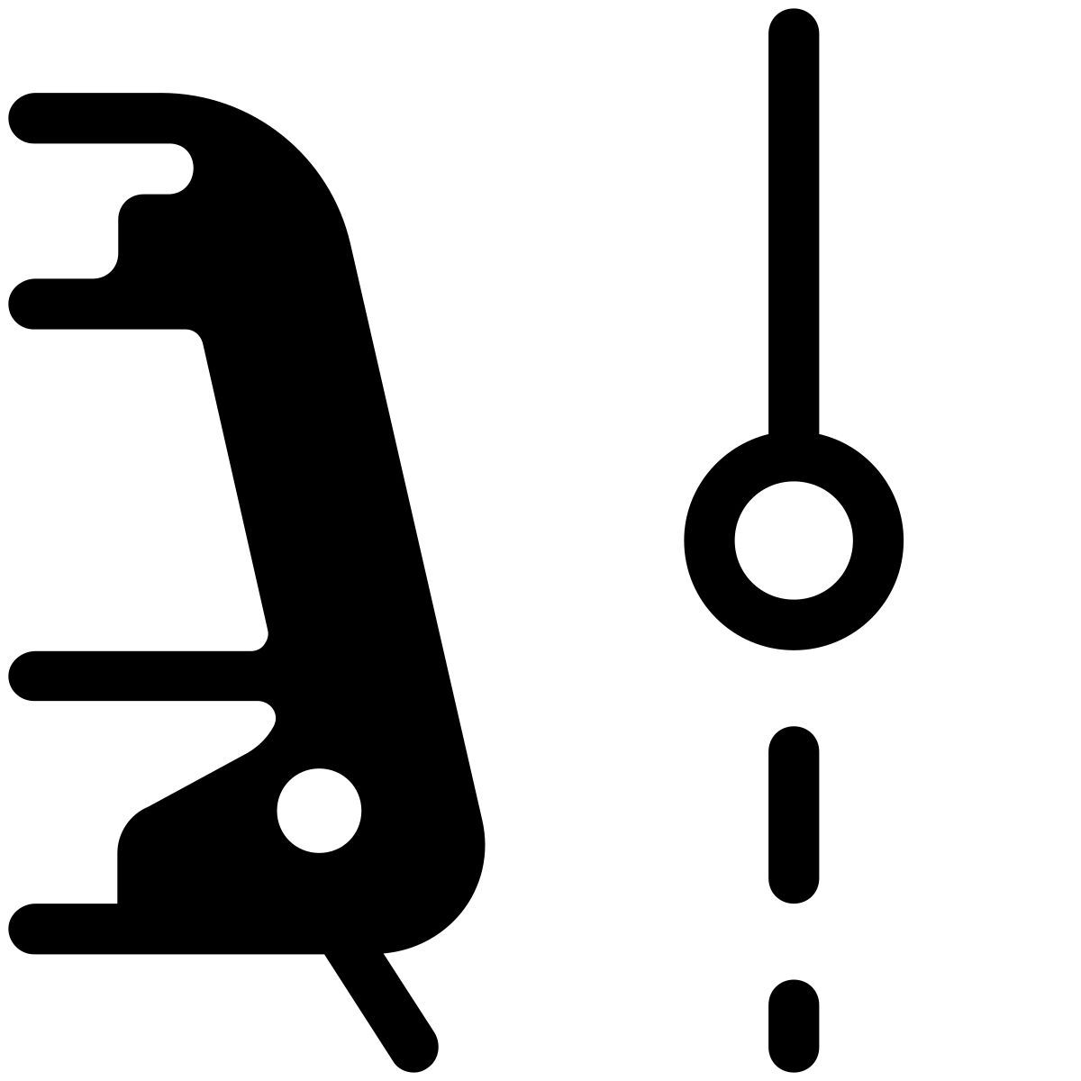 pastel glyph style arrêt tram courant icon