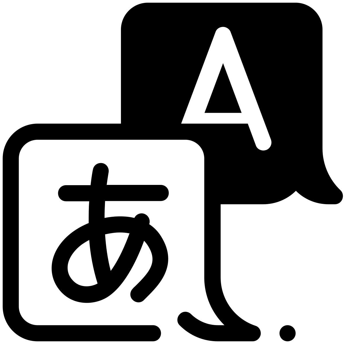 pastel glyph style traduction icon