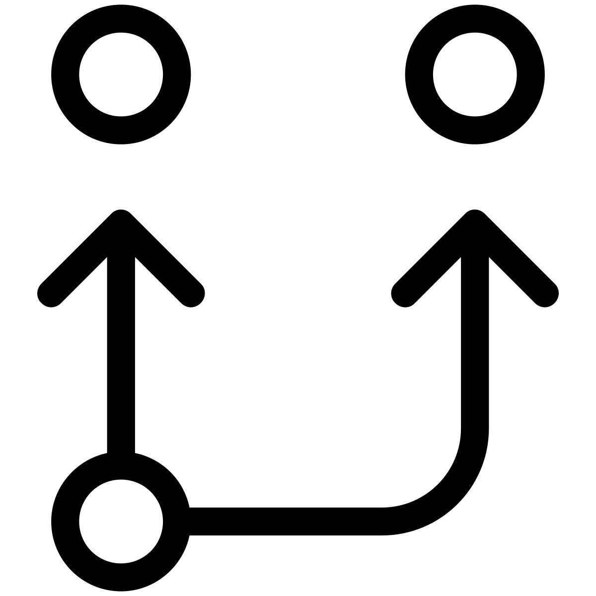 pastel glyph style dos goles icon