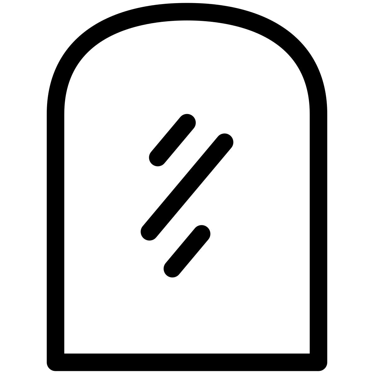 pastel glyph style wall mirror icon