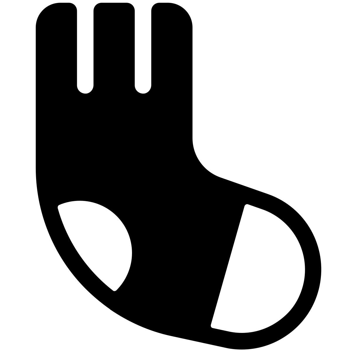 pastel glyph style meias quentes icon