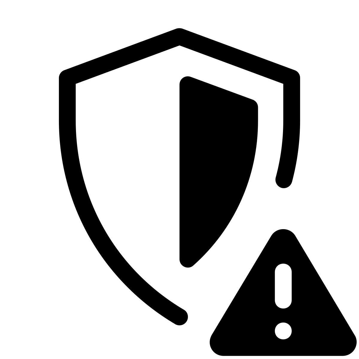 pastel glyph style 警告盾 icon