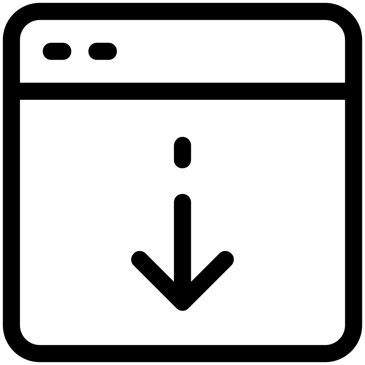 pastel glyph style 웹페이지 아래로 스크롤 icon