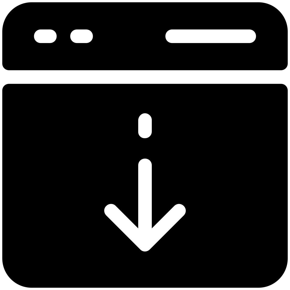 pastel glyph style 웹페이지 아래로 스크롤 icon