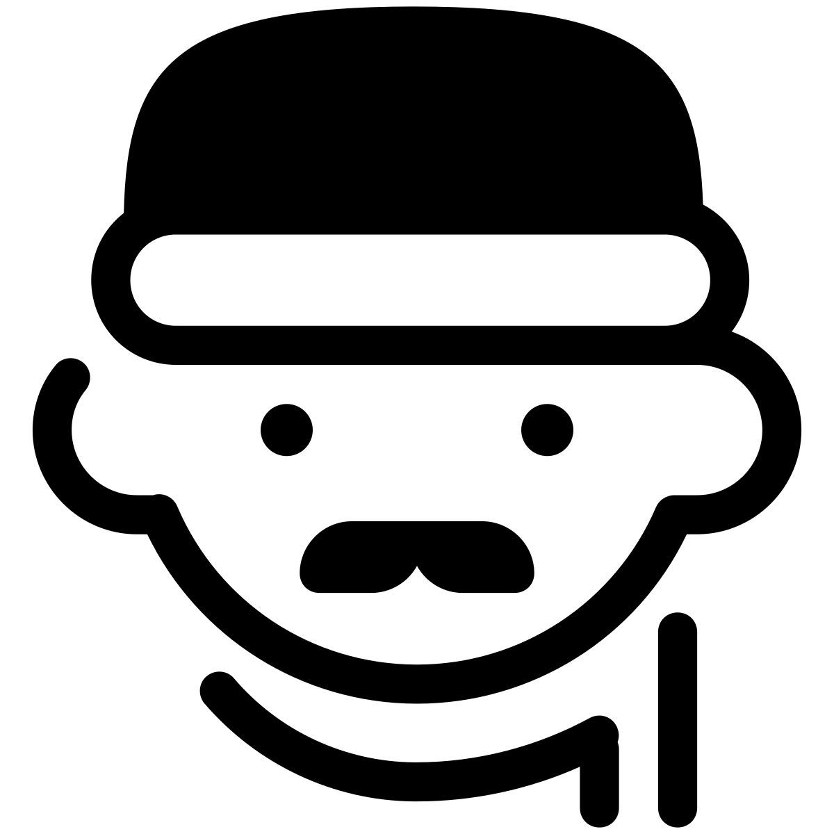 pastel glyph style 겨울 의상 남자 icon