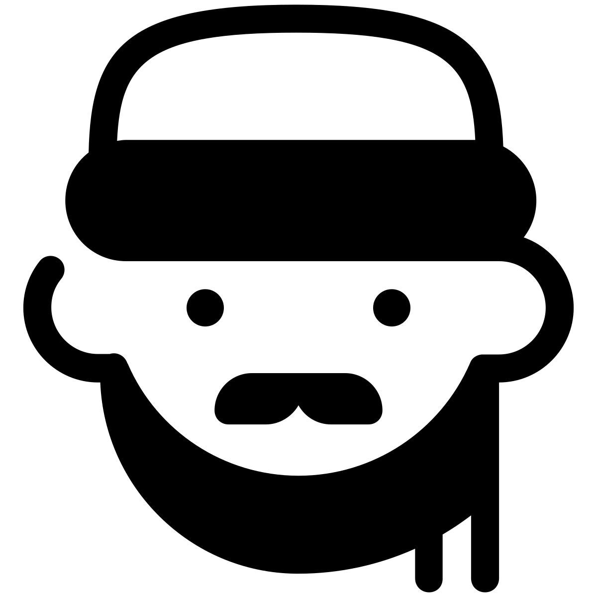 pastel glyph style 겨울 의상 남자 icon