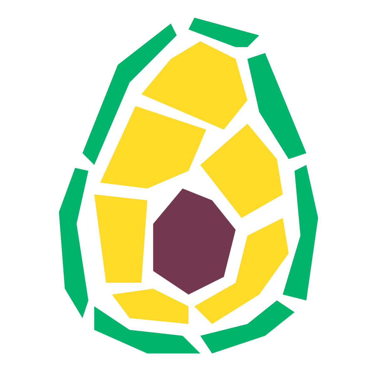 pieces style avocado icon