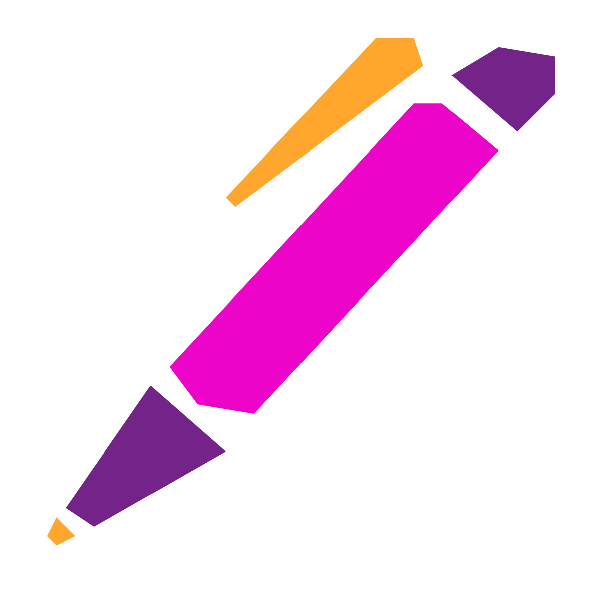 pieces style ball point pen icon