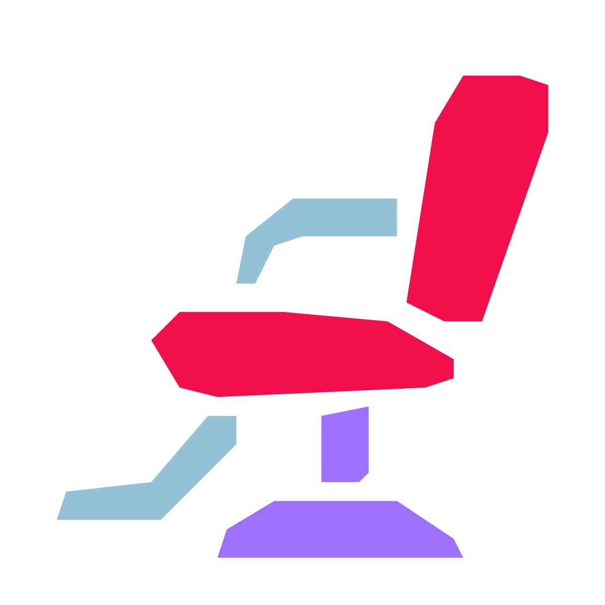 pieces style barber chair icon