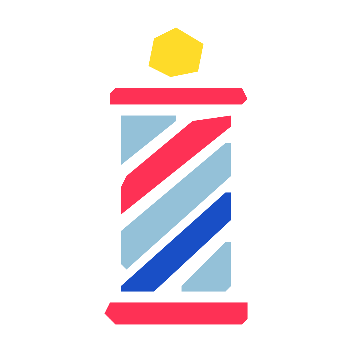 pieces style barber pole icon