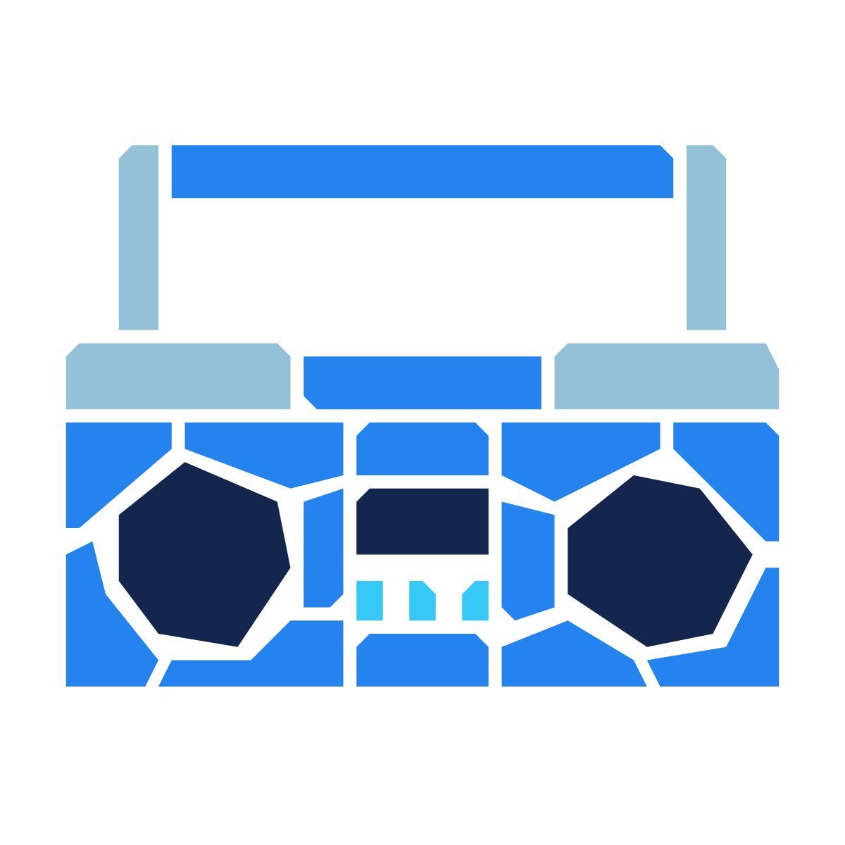 pieces style stereo portatile icon