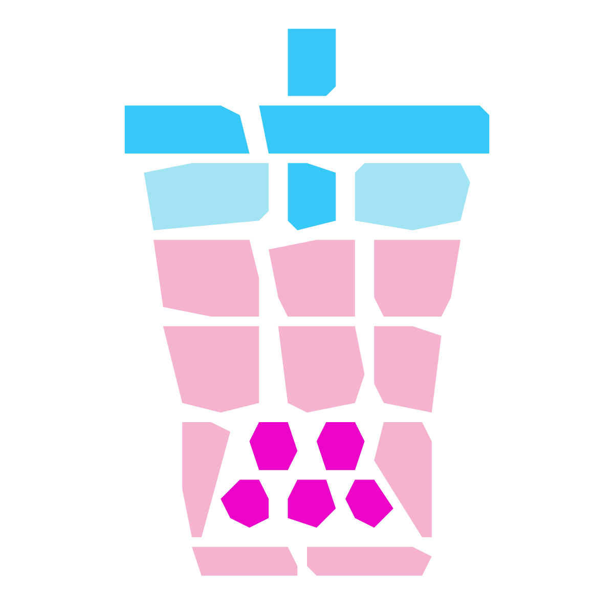 pieces style bubble tea  icon