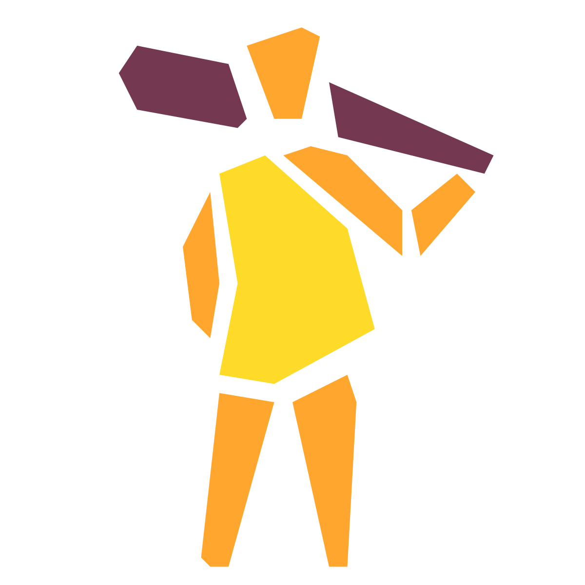 pieces style caveman standing icon