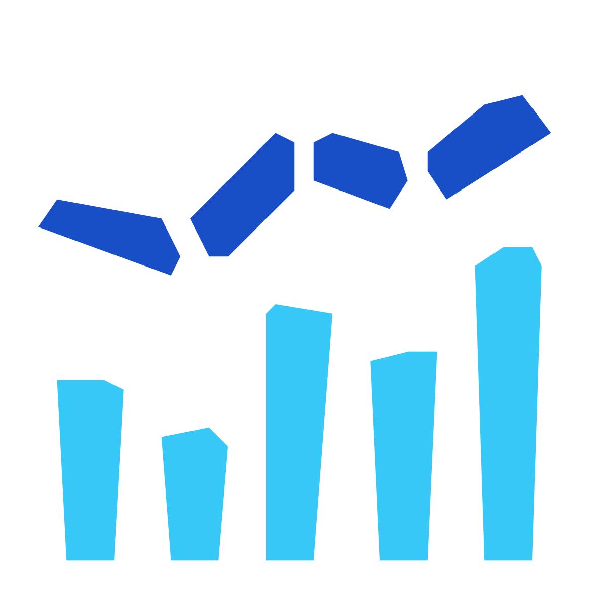 pieces style combo chart icon