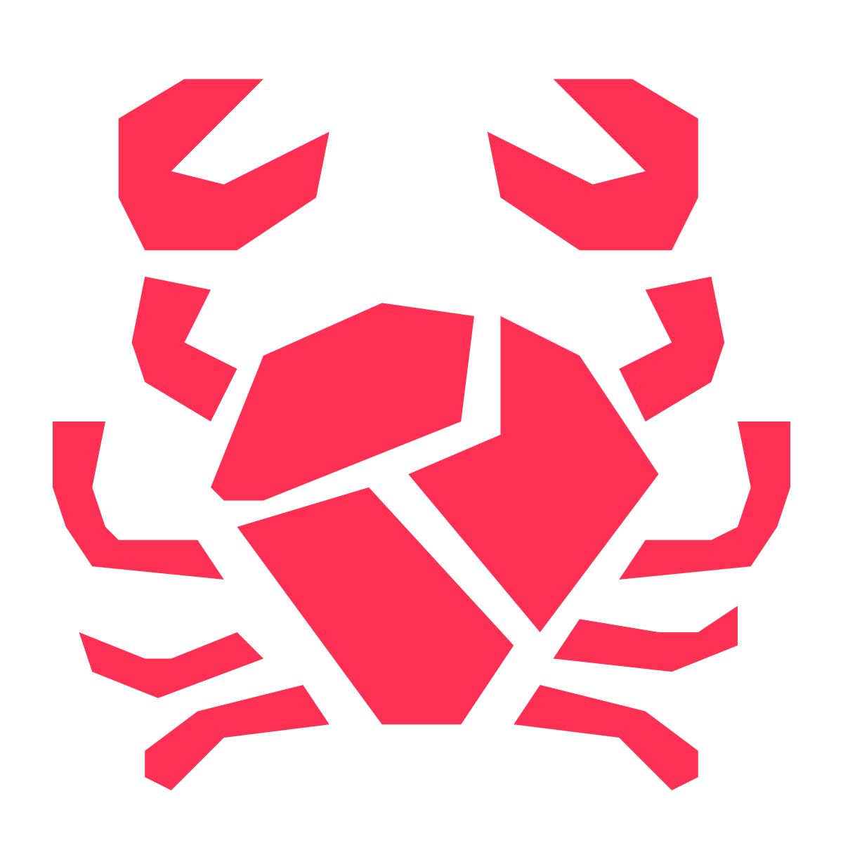 pieces style crab icon