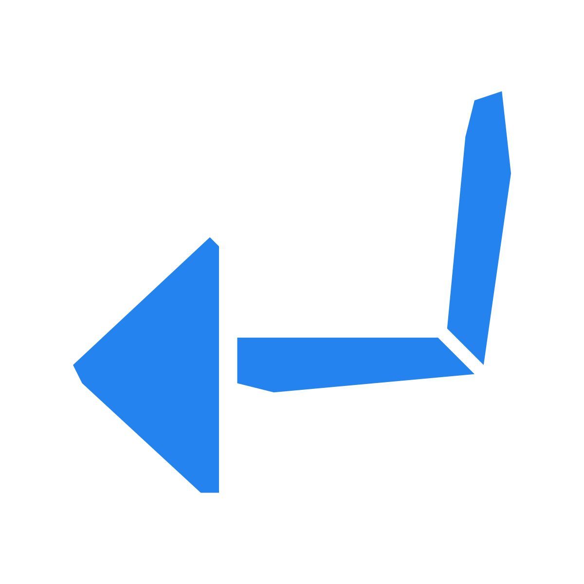 pieces style 왼쪽 아래로 icon