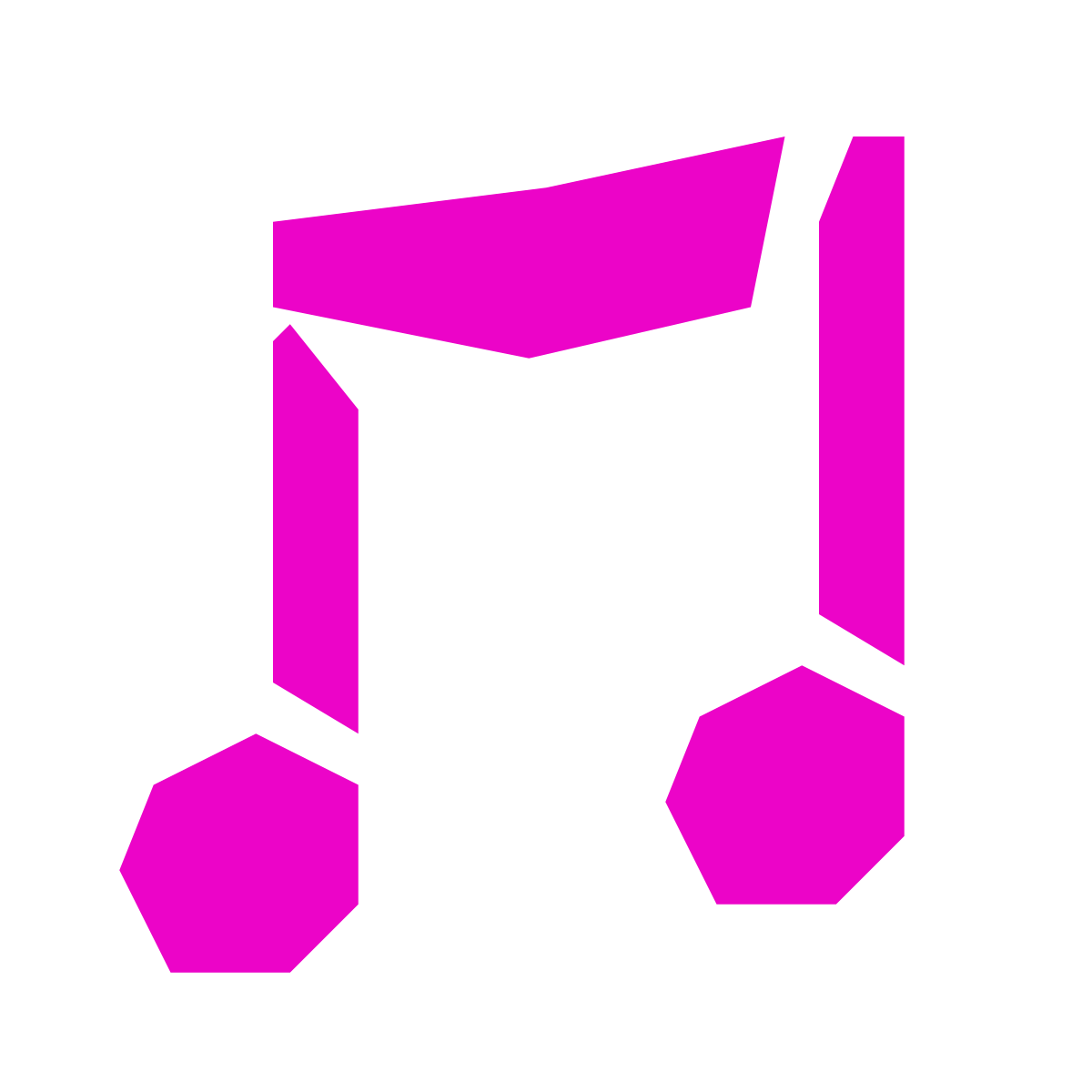pieces style musical notes icon