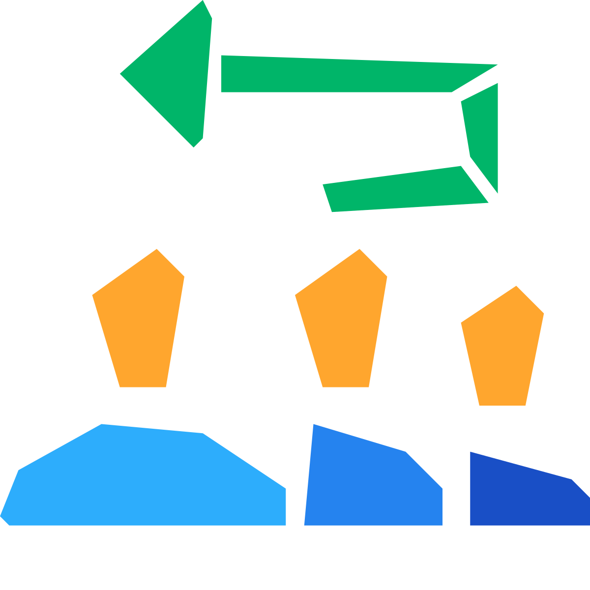 pieces style population return icon