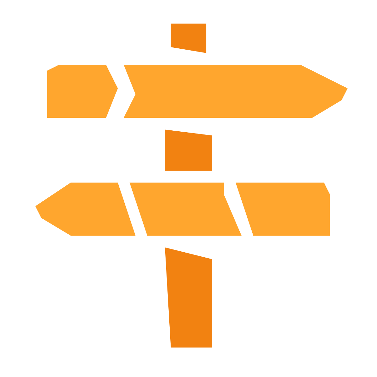 pieces style signpost icon