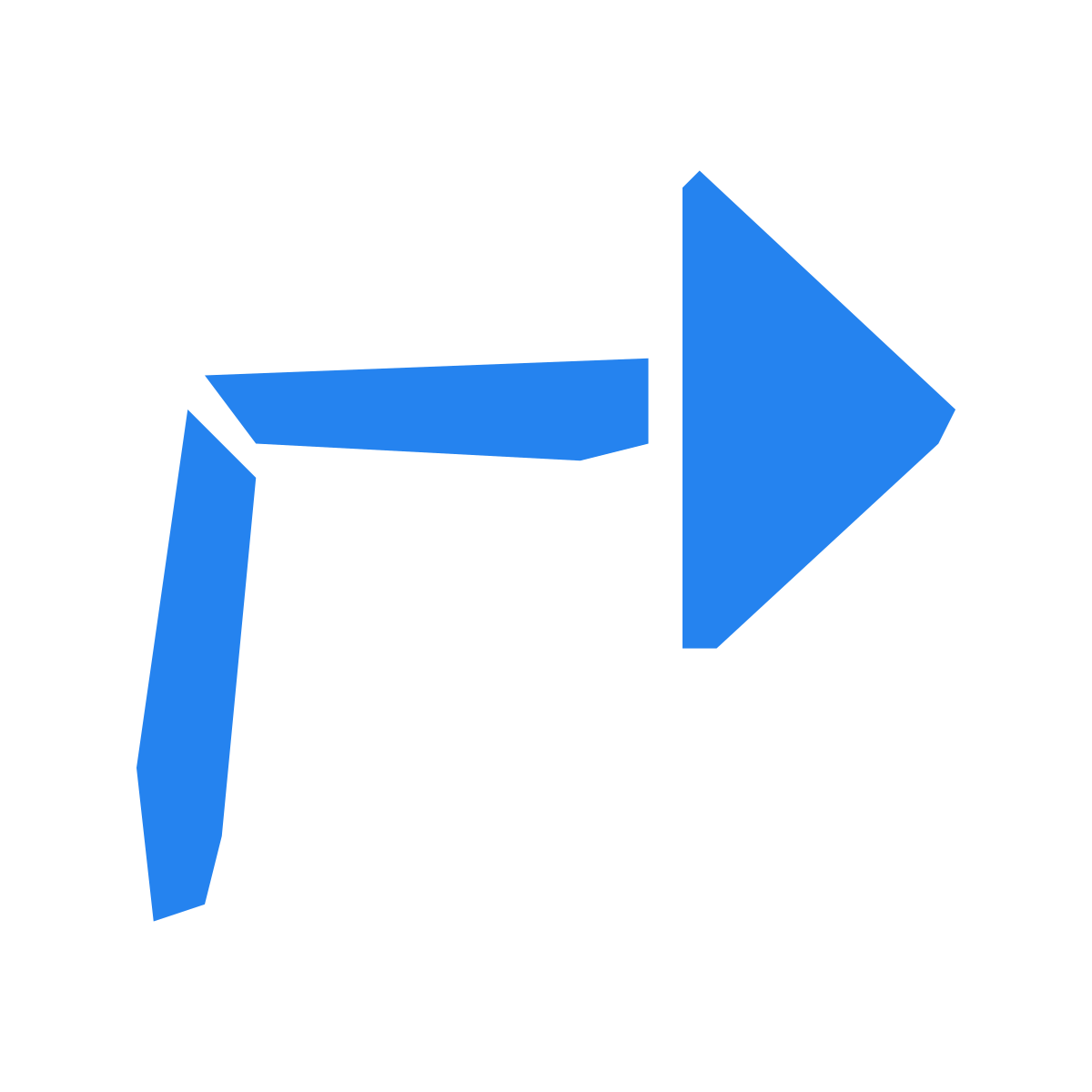 pieces style up right icon