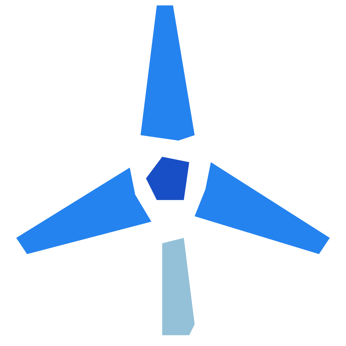 pieces style wind turbine icon