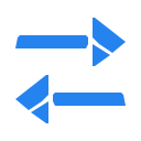 data in-both-directions icon