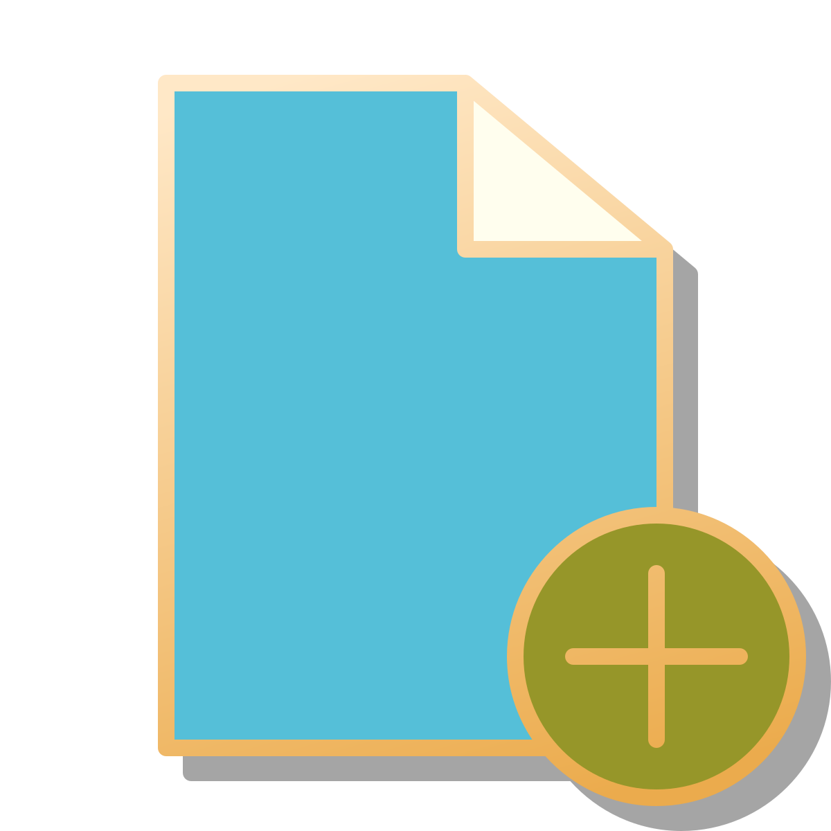 pin style add file icon
