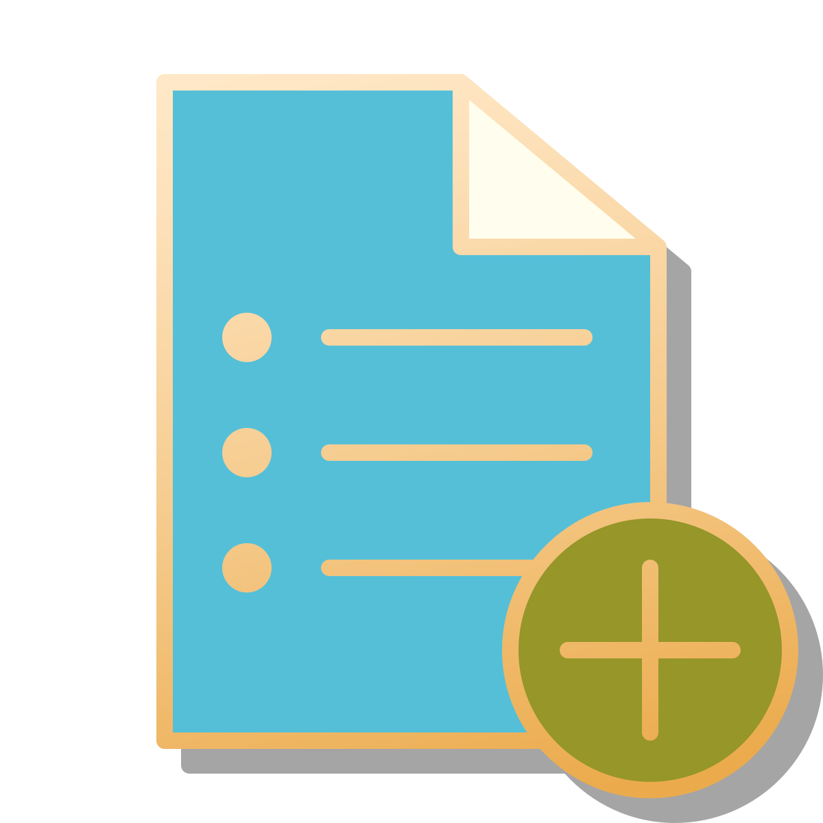 pin style add list icon