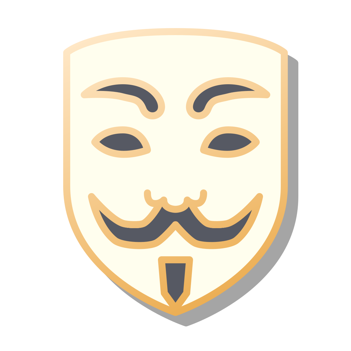 pin style anonymous mask icon