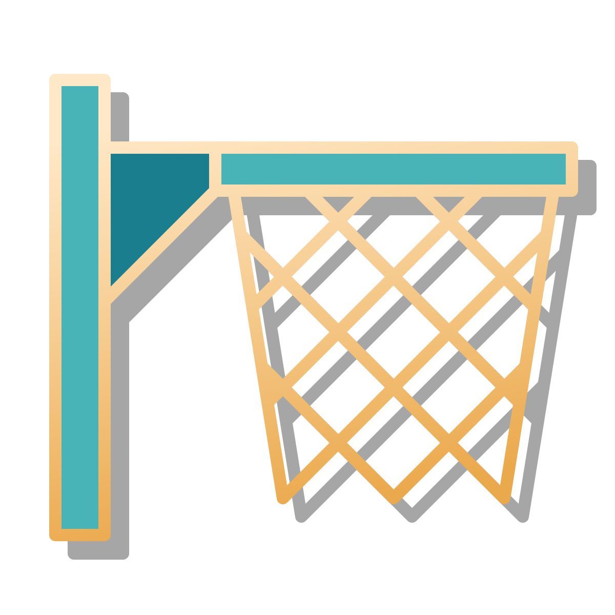 icona rete da basket pin stile