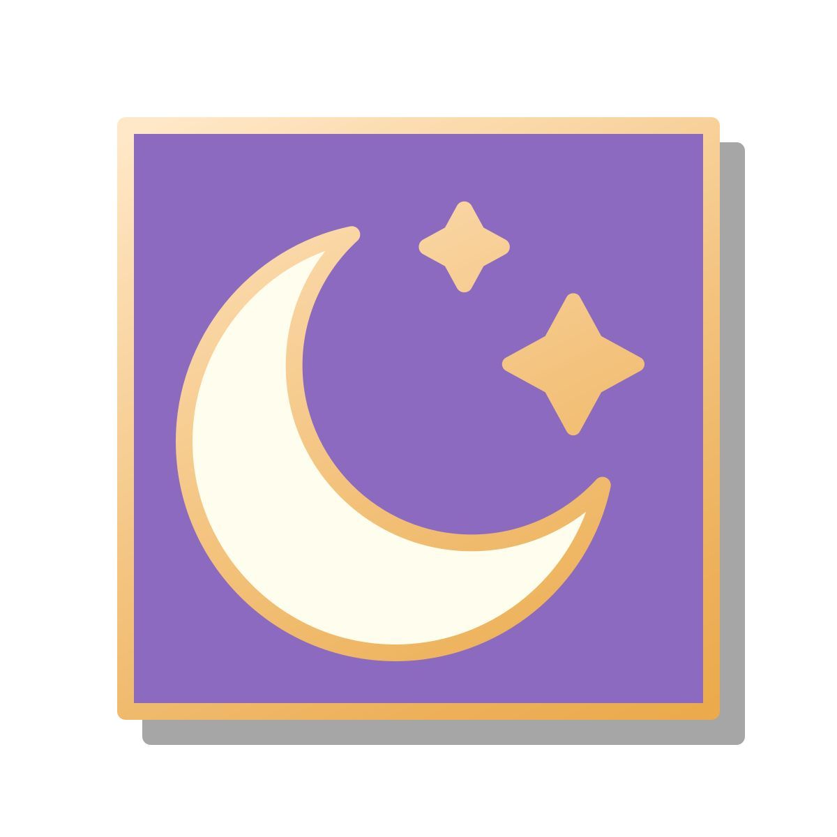 pin style moon and stars icon