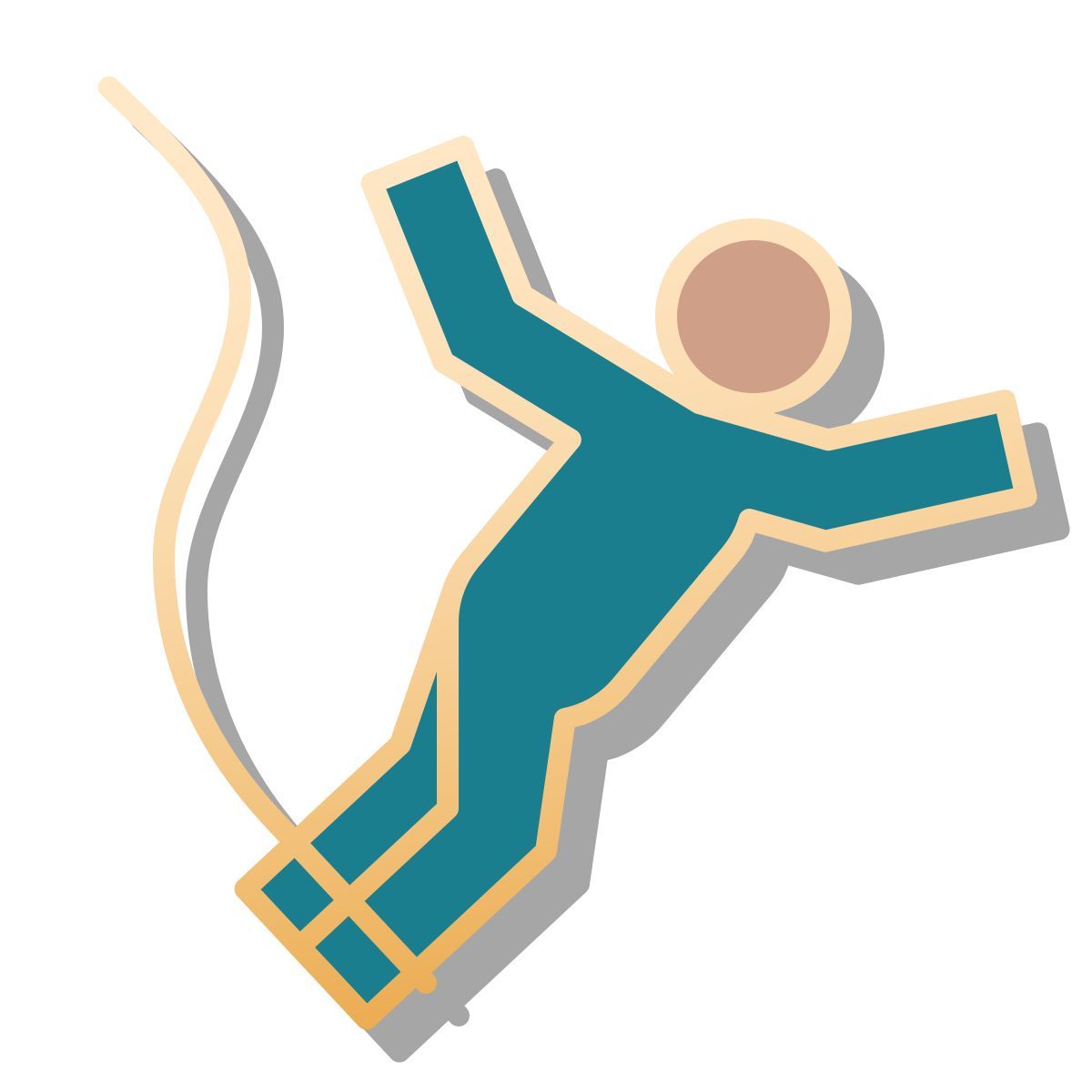 pin style bungee jumping icon