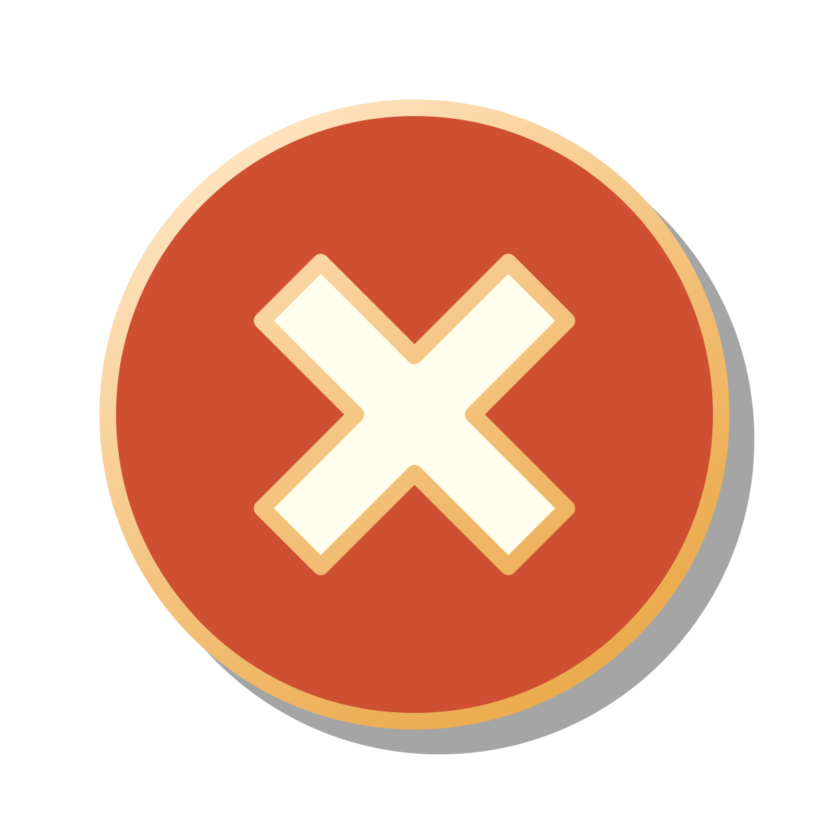 pin style cancel icon