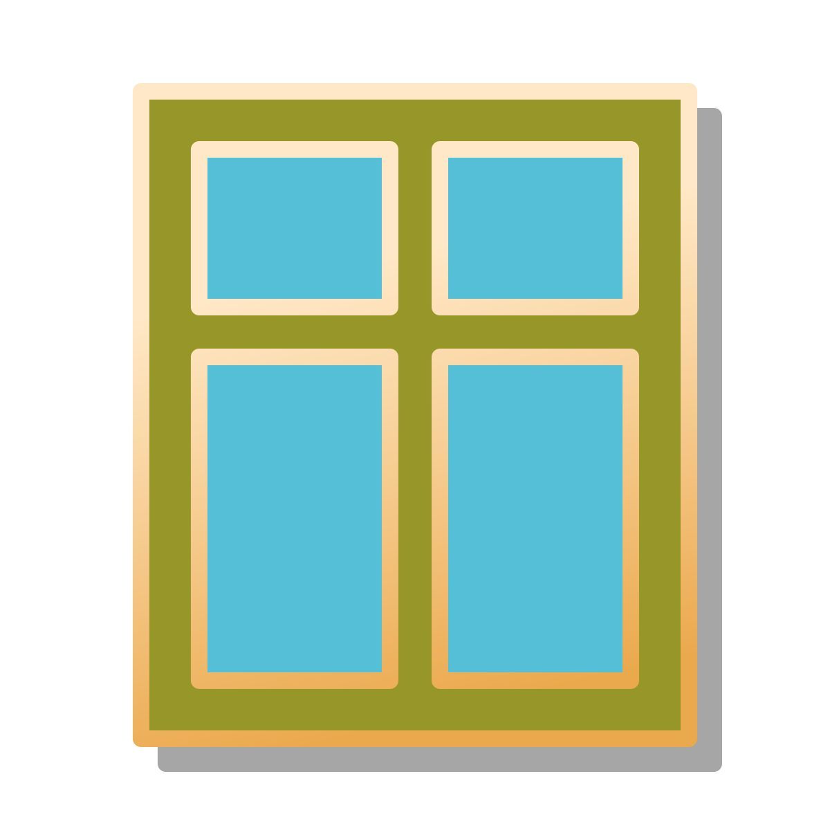 pin style geschlossenes fenster icon