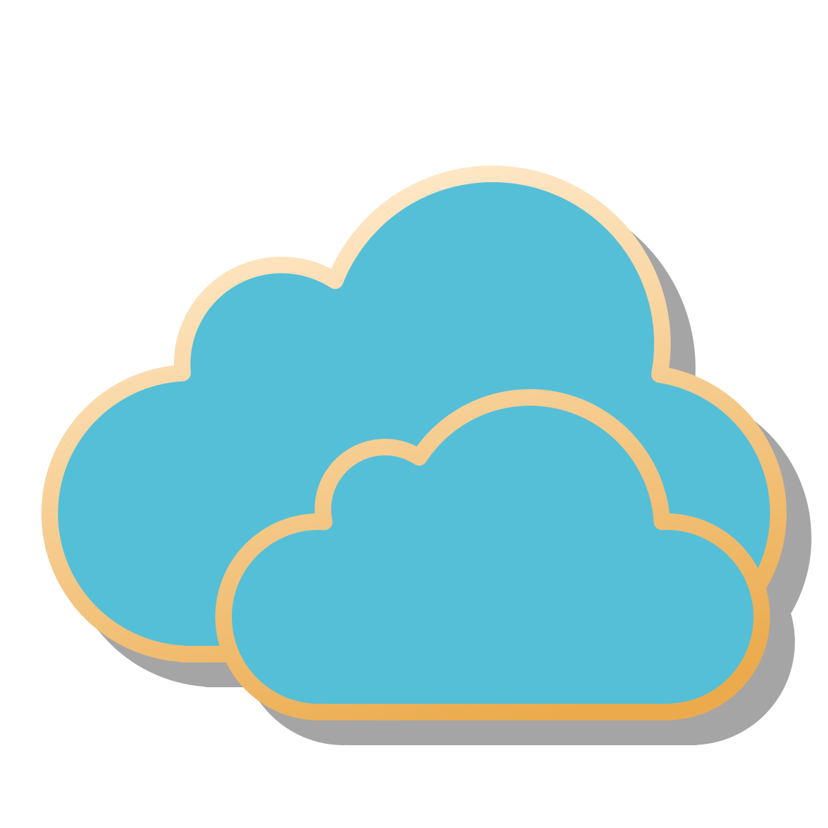 pin style clouds icon